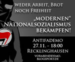 Recklinghausen am 27./28.11.: Naziaufmarsch und Gegenaktivitten