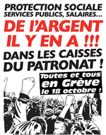 Gemeinsamer Streik in Frankreichs ffentlichen Diensten gegen Soziallabbau und Privatisierung am 18. Oktober 2007