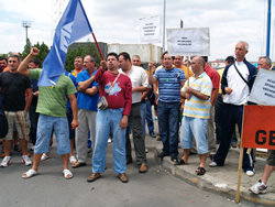 Streik im Hafen von Constanta