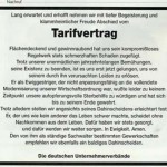 Nachruf: Tarifvertrag