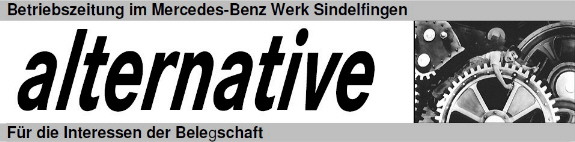 alternative - Betriebszeitung im Mercedes-Benz Werk Sindelfingen