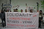 Unterstützung und Solidarität mit den Geflüchteten im Hungerstreik in Wien, Österreich