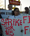 USA: Streik für einen Mindestlohn von 15 Dollar die Stunde