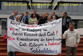 Solidarität mit den Entlassenen bei Conti Dortmund