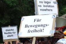 no lager - no isolation - für Bewegungsfreiheit