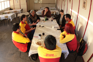 DHL GewerkschafterInnen in Chile im Mai 2014, Fotografin: Fresia Saldías