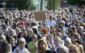 Antirassistische Großdemonstration am 29. Juli 2015 in Helsinki gegen die "wahren Finnen"