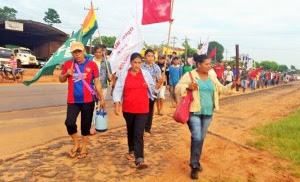 Die LandarbeiterInnen in Paraguay beteiligten sich massiv am Generalstreik am 22.12.2015