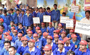 Indien: Hungerstreik bei Tata - in der Marco Polo Anlage: Auch hier am 1.3.2016 wegen Entlassung von Gewerkschaftern