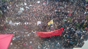 Studentendemo Tiflis am 14.3.2016