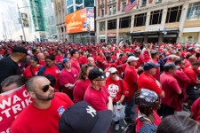 Verizon-Streikdemo in New York am 18.4.2016