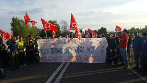 Solidaritätsstreik mit Frankreich im Logistikzentrum Bologna am 14.6.2016