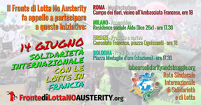 Gewerkschaftliche Solidarität mit dem Kampf gegen das neue Arbeitsgesetz in Frankreich aus Italien
