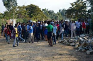 Demonstration in Addis Abeba am 8.82016