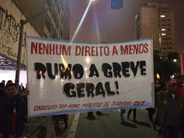 Brasilien: CUT-Plakat für Generalstreik bei den Demonstrationen am 22.9.2016