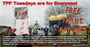 5 Jahre lang jeden Dienstag Protest gegen TPP quer durch die USA