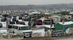 Protestcamp der Standing Rock am 1.12.2016 - die Räumungsdrohung der Armee gilt zum 5.12