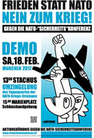 Münchner SIKO-Demonstration 2017: Frieden statt NATO – Nein zum Krieg!
