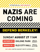 Mobilisierungsplakat San Francisco Antifa 27.8.2017