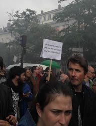 Paris gestern: "Die Faulenzer" nehmen sich einen Tag frei (gegen Eure Reform). Foto von Bernard Schmid vom 12.9.2017