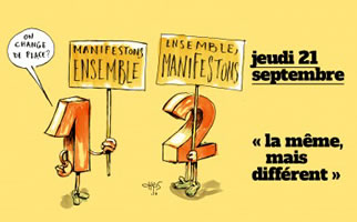 21. September 2017 war in ganz Frankreich der zweite Aktionstag gegen Macrons Loi Travail 2 - durchaus gespalten