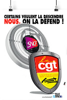 CGT Plakat gegen SNCF Privatisierung Februar 2018
