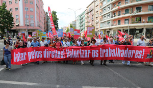 CGTP Demo in Lissabon gegen die neuen Arbeitsgesetze der Sozialdemokratie am 26.6.2018