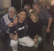 Besuch beim LabourNet Germany von 3 japanischen GewerkschafterInnen im August 2018, hier am Abend in Bochum