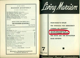 Faksimile „Living Marxism“ Nr. 7 (1939)