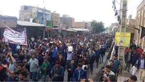 Demonstration streikender iranischer Zuckerarbeiter 18.11.2018