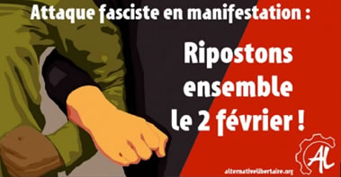 Frankreich: anarchistischer Protest gegen Faschos bei der Demo der "gelben Westen"