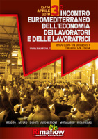 Plakat zur Mobilisierung für das 3. europäische Treffen selbstverwalteter Betriebe vom 12. bis 14. April 2019 in Mailand bei RiMaflow