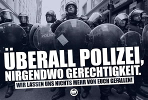 Demonstrationsplakat für die Wiener Aktion gegen Polizeigewalt am 6.6.2019