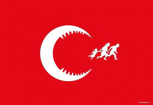 Das Logo einer Flüchtlingsinitiative aus der Türkei