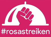 #rosastreiken der Foodora-FahrerInnen in Oslo