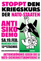 [AntiSiko-Demo am 19.02.2022] Münchner „Sicherheitskonferenz“ 2022: Stoppt den Kriegskurs der NATO-Staaten