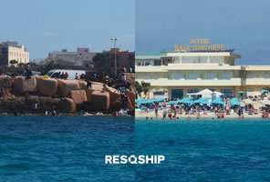 Lampedusa: zwei unterschiedlich gelebte Realitäten (Foto von RESQSHIP)