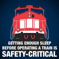 Getting enough Sleep before oparating a Train is safety-critical (Teamsters Canada Rail Conference)