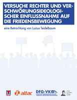 Broschüre über rechte und verschwörungsideologische Einflussnahme auf die Friedensbewegung