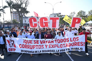 Peru: Die CGTP mobilisierte am 13. November in Lima gegen Verbrechen und Korruption