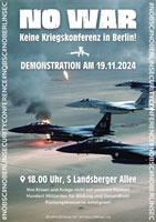 Demonstration am 19.11.2024 gegen "Berlin Security Conference": Keine Kriegskonferenz in unserer Stadt! 100 Milliarden für Bildung und Gesundheit!