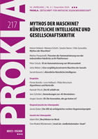 PROKLA. Zeitschrift für kritische Sozialwissenschaft Heft 217 vom Dezember 2024: "Mythos der Maschine? Künstliche Intelligenz und Gesellschaftskritik"